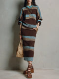 Relaxed Vintage Oversized Sweater & Column Midi Skirt Outfit