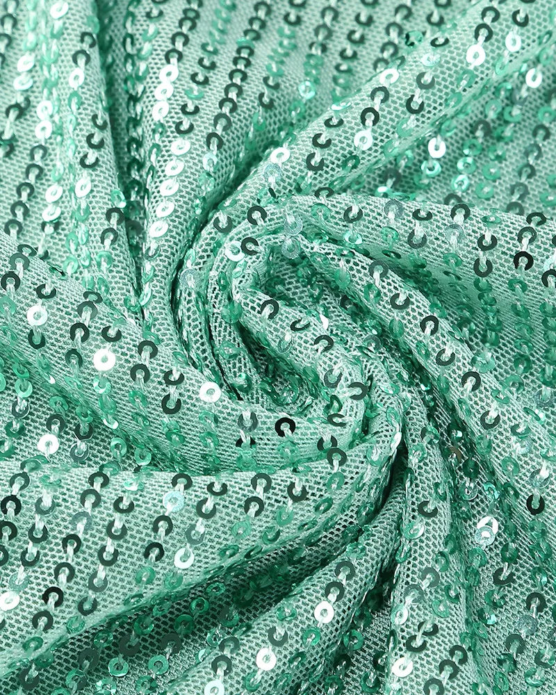 Sequin Corset Maxi Dress Green