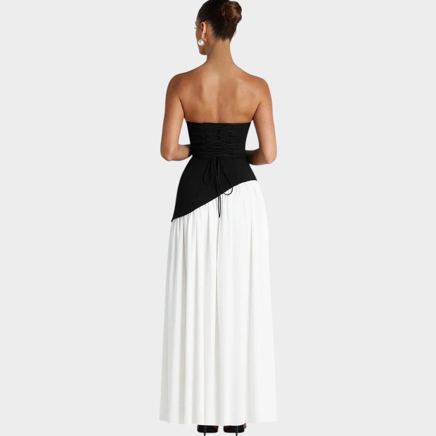 Statement Contrast Maxi Dress