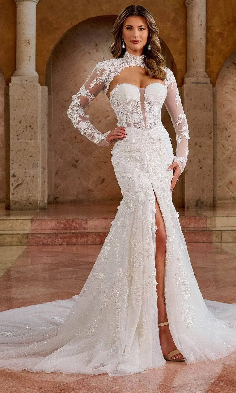 Rachel Allan Bridal RB5065 - Sweetheart Neck Mermaid Wedding Gown