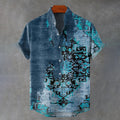 Men's Abstract Art Geometry Print Casual Shirt