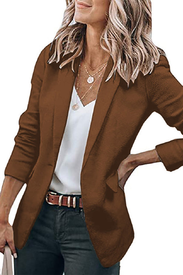 Casual Turndown Collar Coat