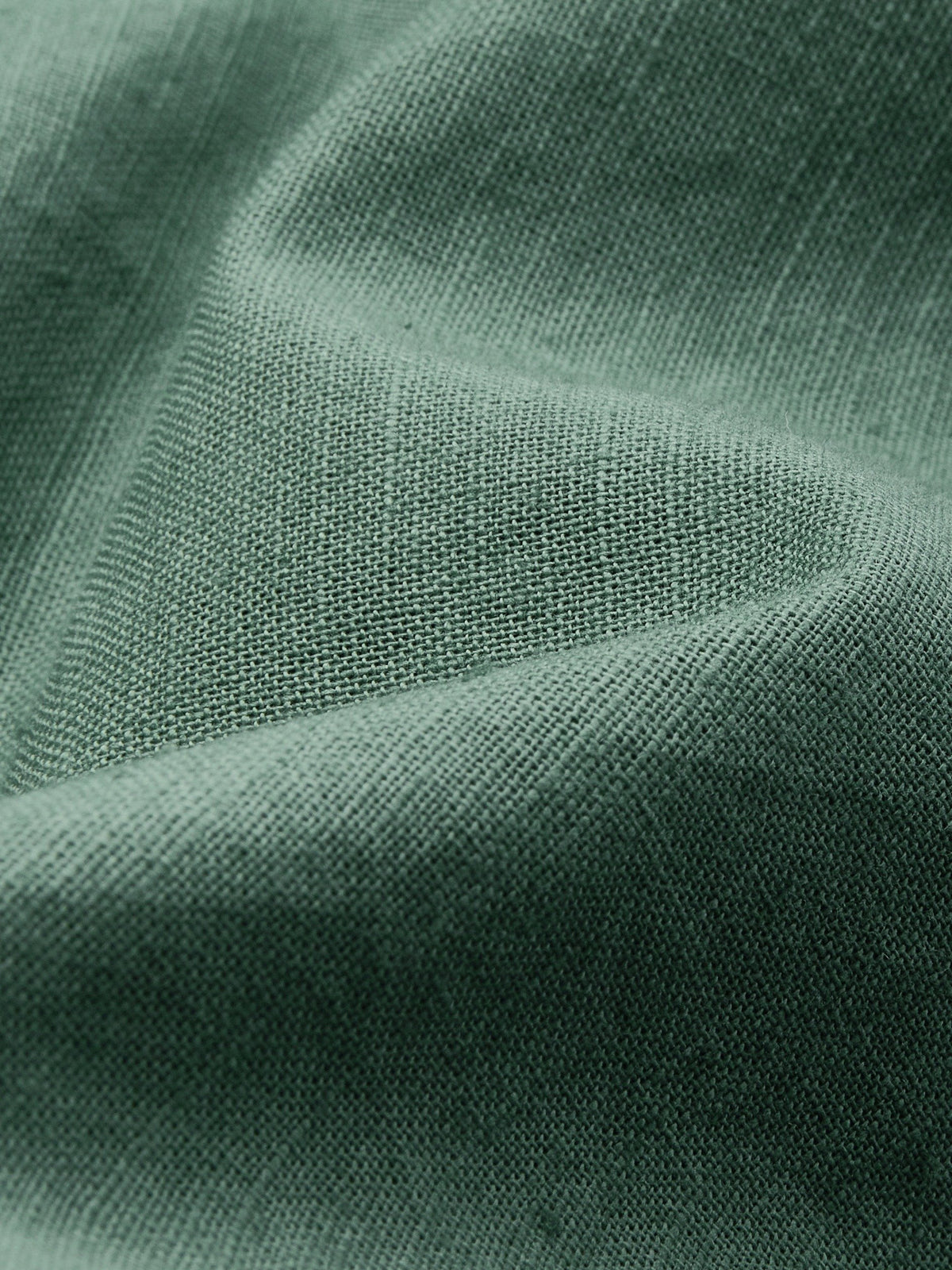 Maxi Linen Dress, Sleeveless, V Neck, Plain, Vintage, Green