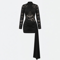 Velaire – Women's Lace Bodycon Mini Dress with Halter Neckline