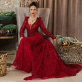 Dreamy Vow Luxury Pink Overskirt Arabic Muslim Dubai Evening Dress for Women Wedding Party Plus Size Blue Formal Gowns 062