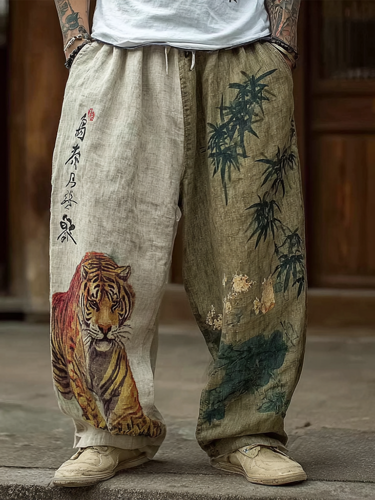 Japanese Art Retro Style Casual Cotton And Linen Long Pants