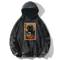 Cute Kawaii Gamer Cat Washed Hoodie