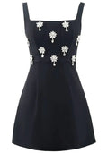 Crystal Detail A Line Dress Black