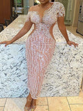 Off-The-Shoulder Embroidered Jacquard Lace Wrap Evening Maxi Dress