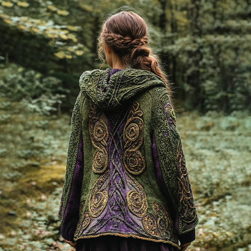 Scotland Butterfly Inspired Celtic Knot Hooded Cardigan