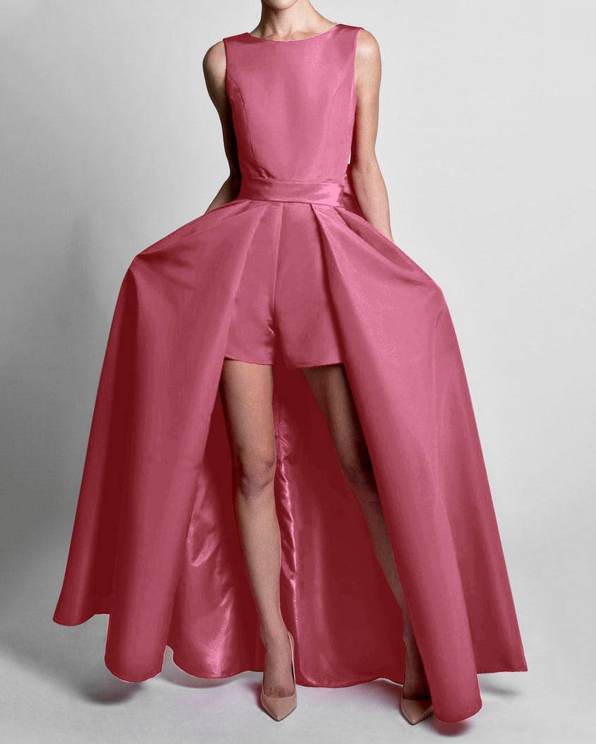 Jumpsuit Swing Panel Skirt with Bow ladies