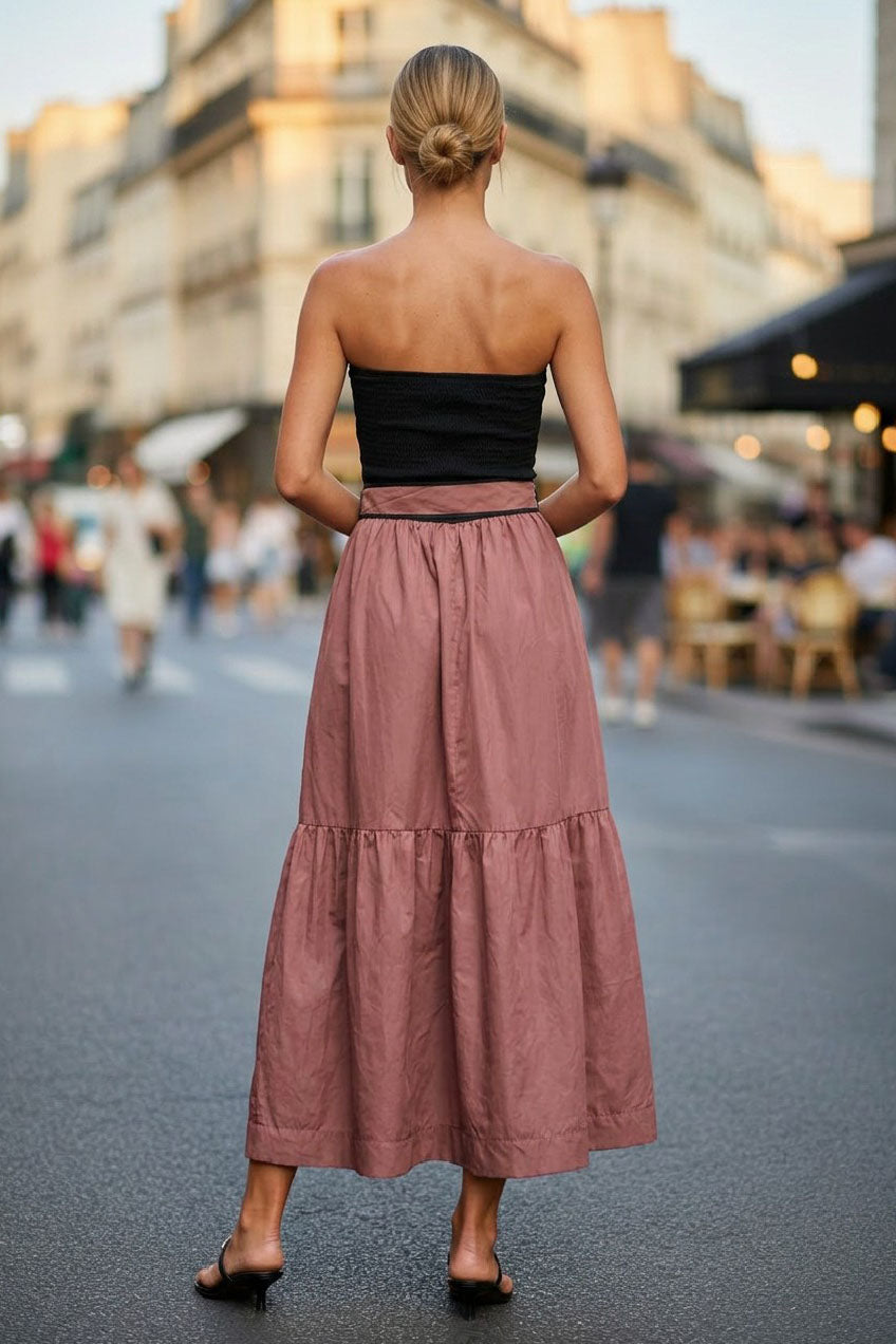 LILA BELLE TUBE MAXI DRESS WITH BELT