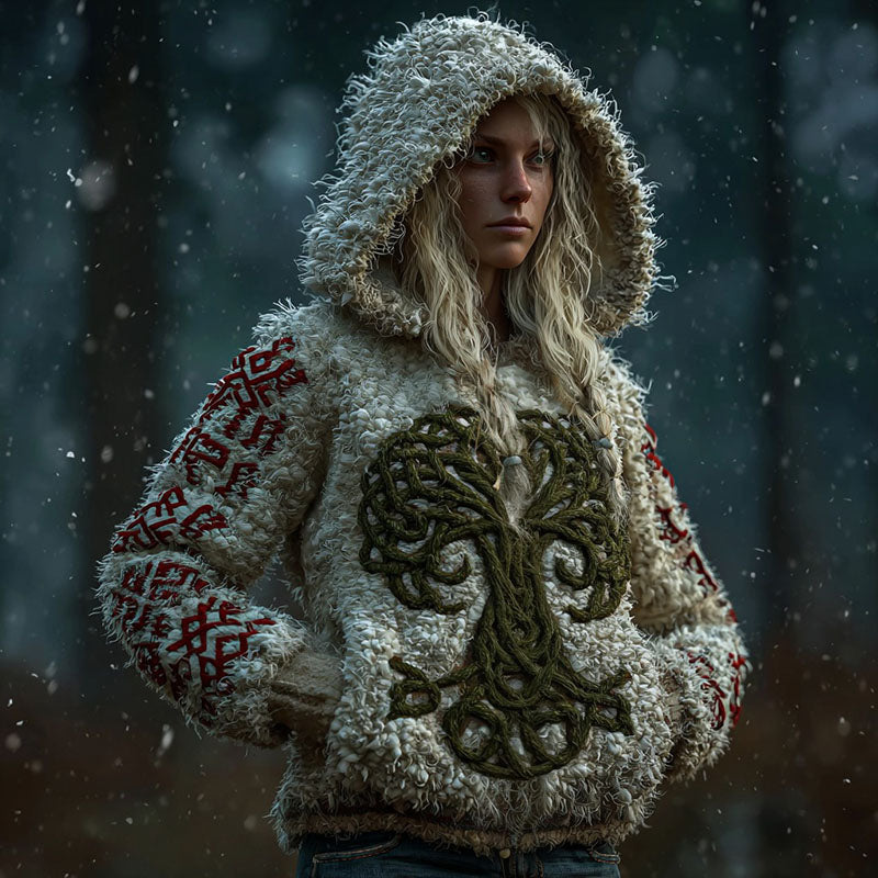 Women's Viking Tree Of Life Fleece Hoodie