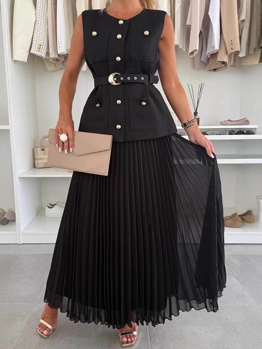 Exquisite And Beautiful Sleeveless Chanel Style Vest Top