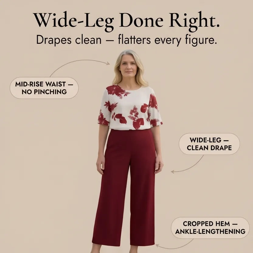 Avery – Women's Floral Top & Wide-Leg Pants Set