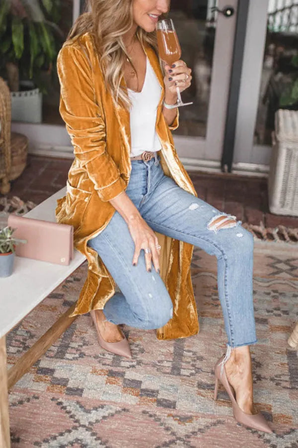 Velvet Kimono Coat