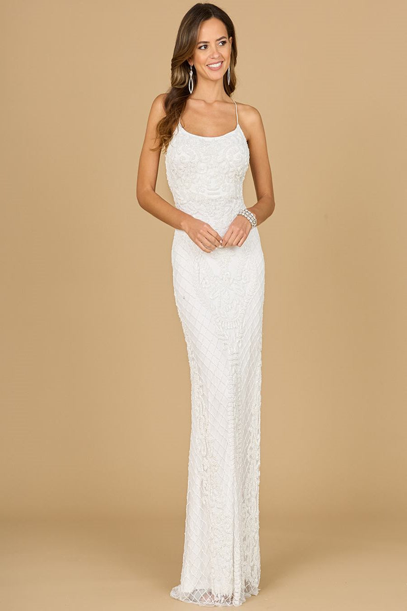 Lara 51113 sleeveless backless simple maxi dress