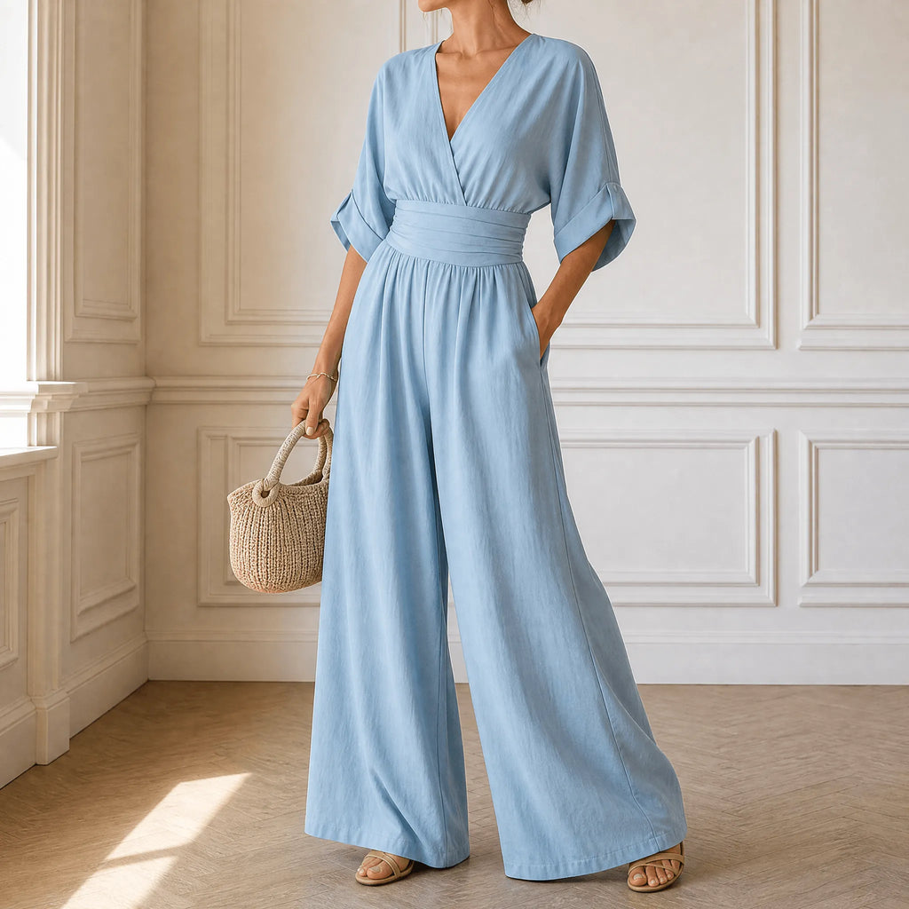 Olyara – Women's Elegant Wrap Jumpsuit