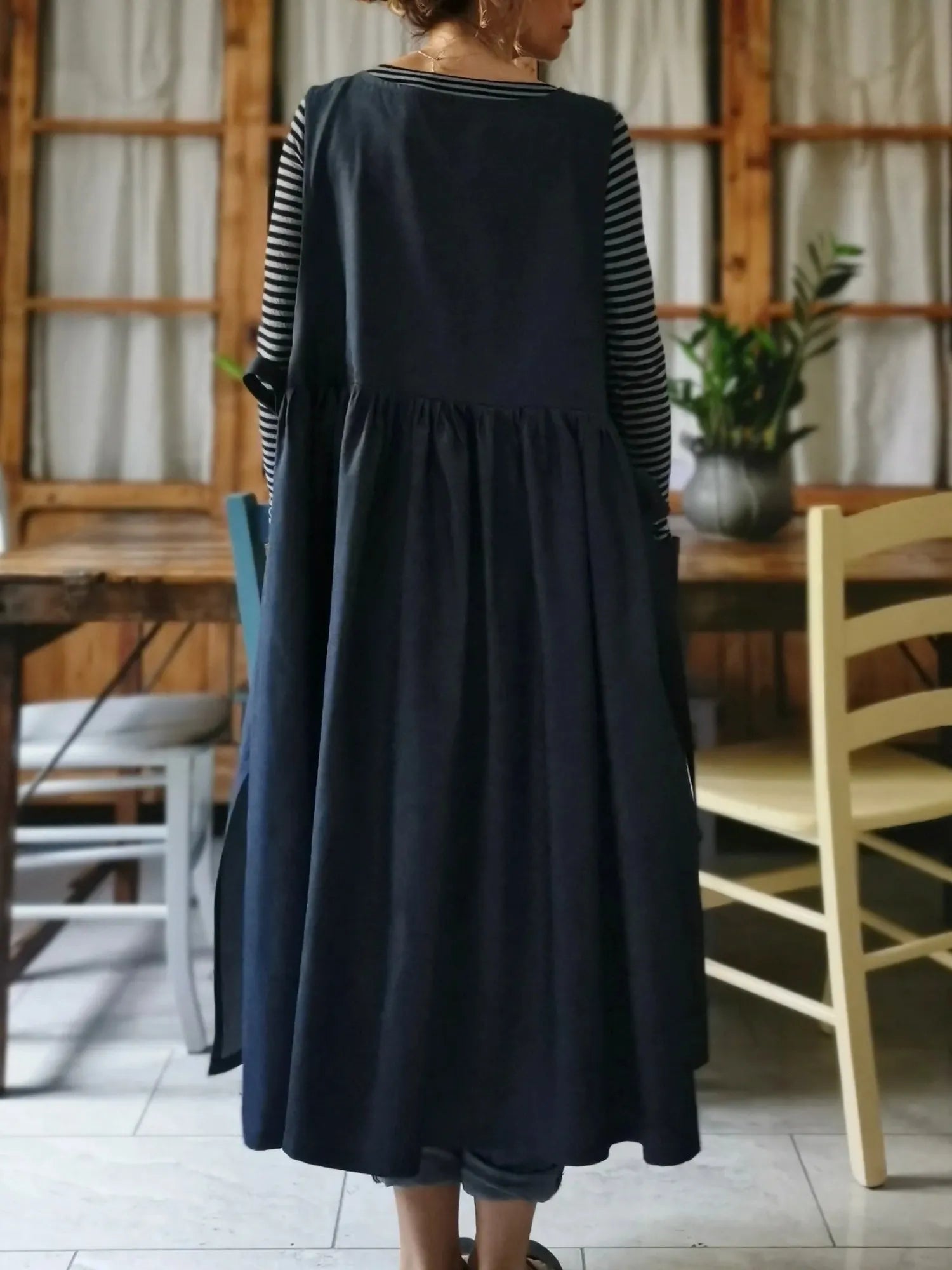 The Dark Blue Cotton &  Kitchen Apron