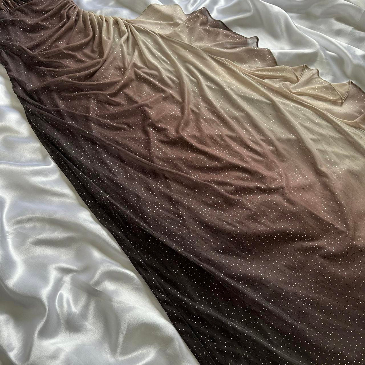 Betsy & Adam Women's Brown and Cream Dress
