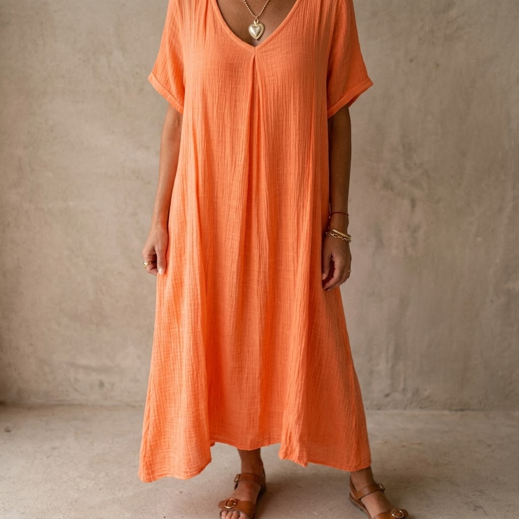 Lunessa – Women's breezy cotton linen summer dress