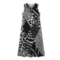 Vivara – Sleeveless Leopard Patchwork Midi Dress